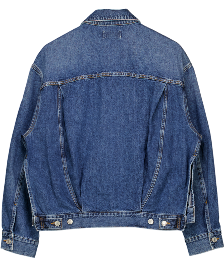 AGOLDE Blue Oversize Denim Slice Side Jacket UK S
