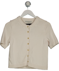 Abercrombie & Fitch Cream Short-sleeve Crew Cardigan UK XS