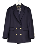 Holland Cooper Navy Blue Wool Doubles Breasted Blazer. UK 8