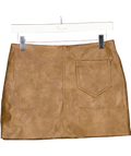 The Couture Club Brown Faux Leather Mini Skirt UK 6