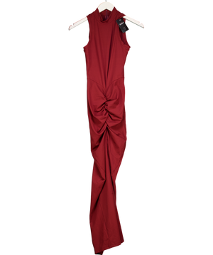 COOSH Burgundy Red Draped Maxi Dress UK XS/S