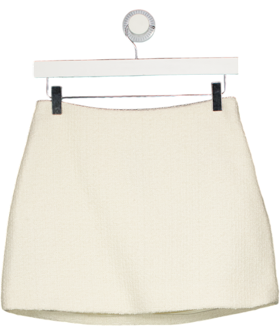 MESHKI Cream Camilla Boucle Mini Skirt - Ivory UK XS