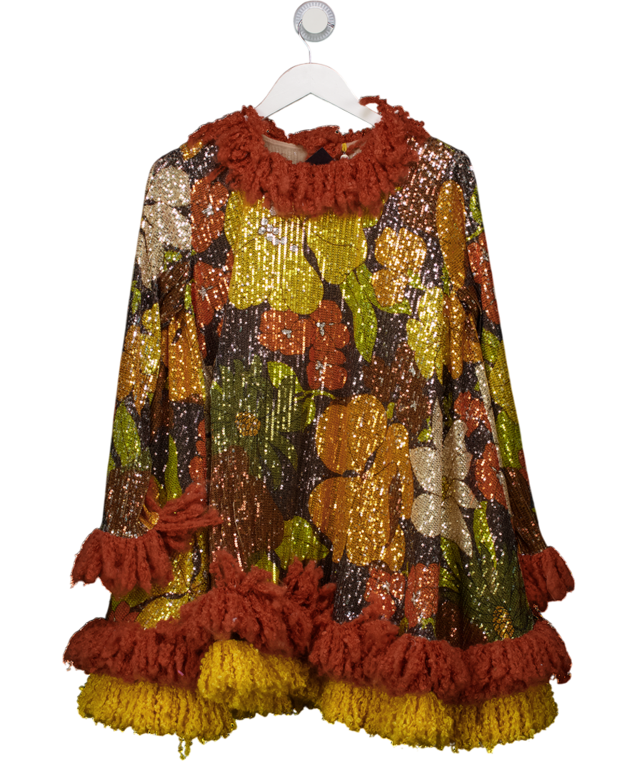 Celia Orange Aranciato Mini Dress UK M