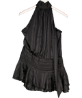 peppermayo Black Willow Chiffon Mini Dress UK 8
