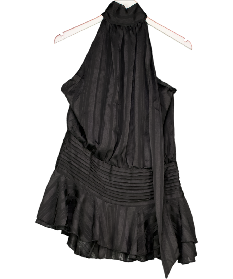 peppermayo Black Willow Chiffon Mini Dress UK 8