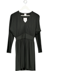 HALSTON HERITAGE Black Slinky V-neck Dress Us2 UK 6