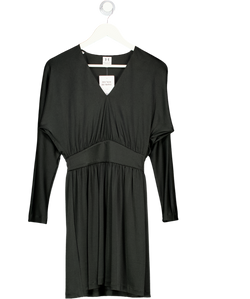 HALSTON HERITAGE Black Slinky V-neck Dress Us2 UK 6