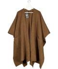 ZARA Brown Wool Blend Long Cape UK M
