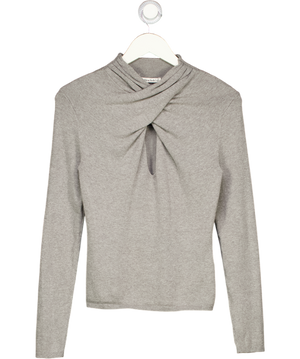 ABERCROMBIE & FITCH Grey Twist Neck Knit Sweater UK S