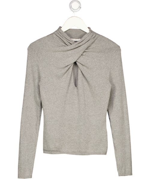 ABERCROMBIE & FITCH Grey Twist Neck Knit Sweater UK S