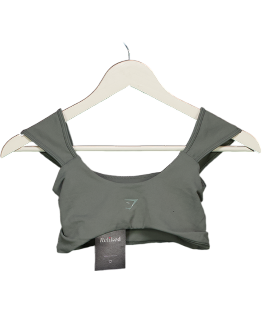 gymshark Green Soft Sculpt Cap Sleeve Bralette UK S