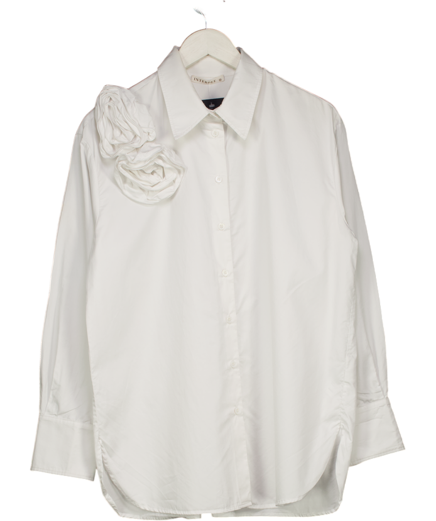 Interdee White Statement Floral Shirt UK M