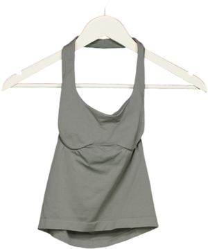 gymshark Green Soft Sculpt Halterneck Tank With Shelf UK XS