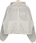 28 CLUB White Windbreaker Performance Training Jacket UK S