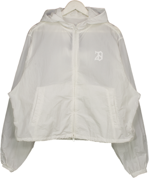 28 CLUB White Windbreaker Performance Training Jacket UK S