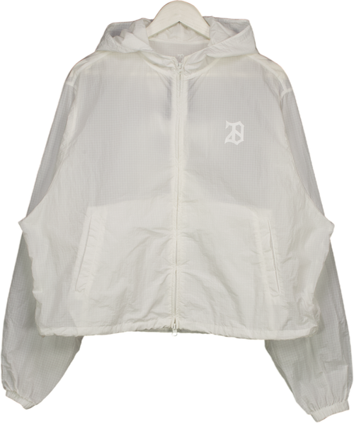 28 CLUB White Windbreaker Performance Training Jacket UK S