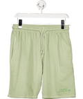 Feels Like a Sunday Sage Green Embroidered Logo Sweat Shorts UK S - Reliked