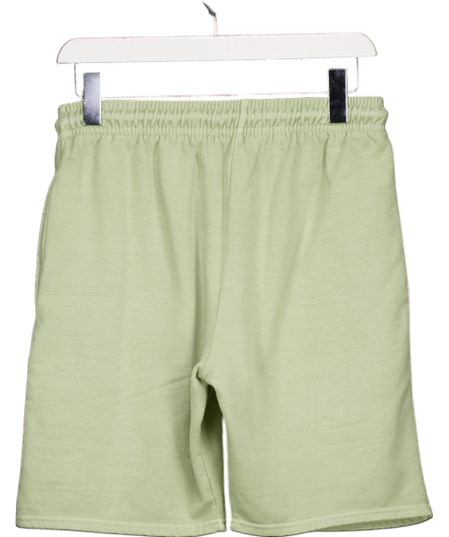 Feels Like a Sunday Sage Green Embroidered Logo Sweat Shorts UK S - Reliked