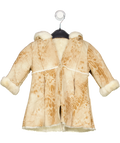 Mafrat Yellow Giraffe Print Fur Lined Coat 12-18 Months