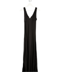 GHOST Black Sleeveless Satin Bias Cut Maxi Dress UK M