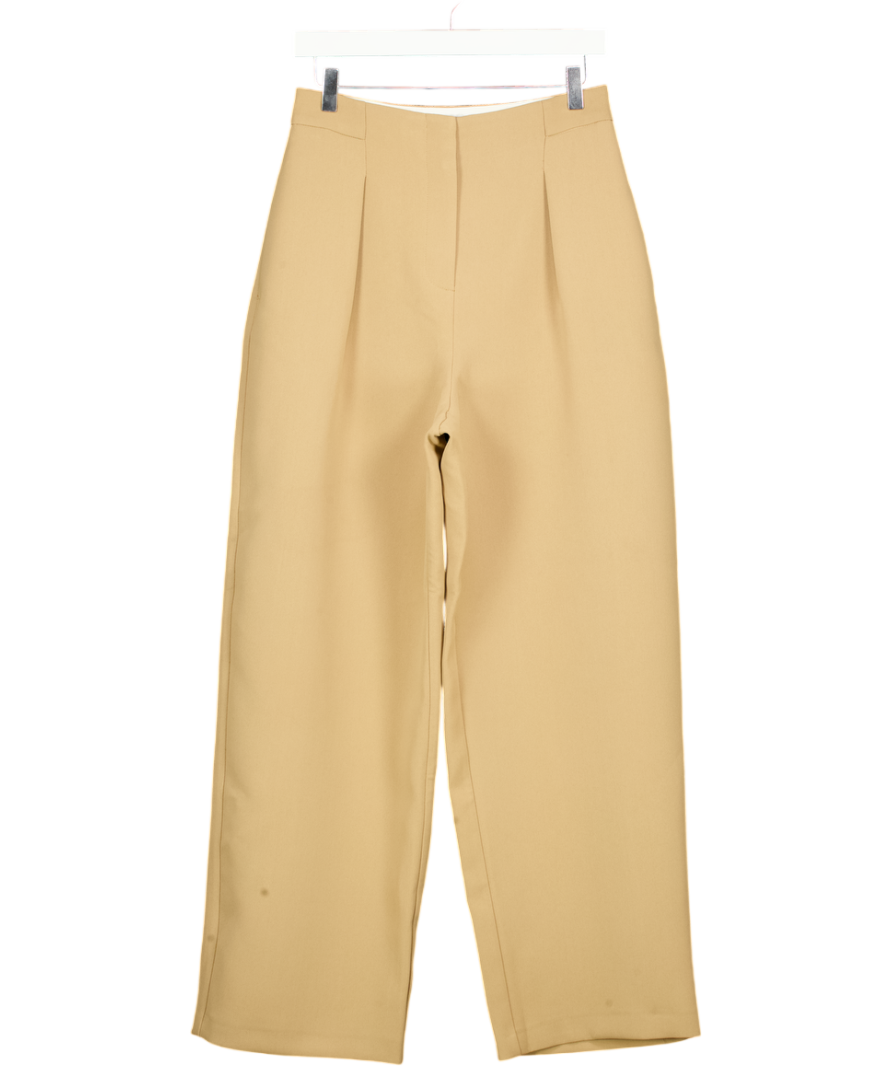 TOPSHOP Beige Camel Single Pleat Barrel Trouser UK 10