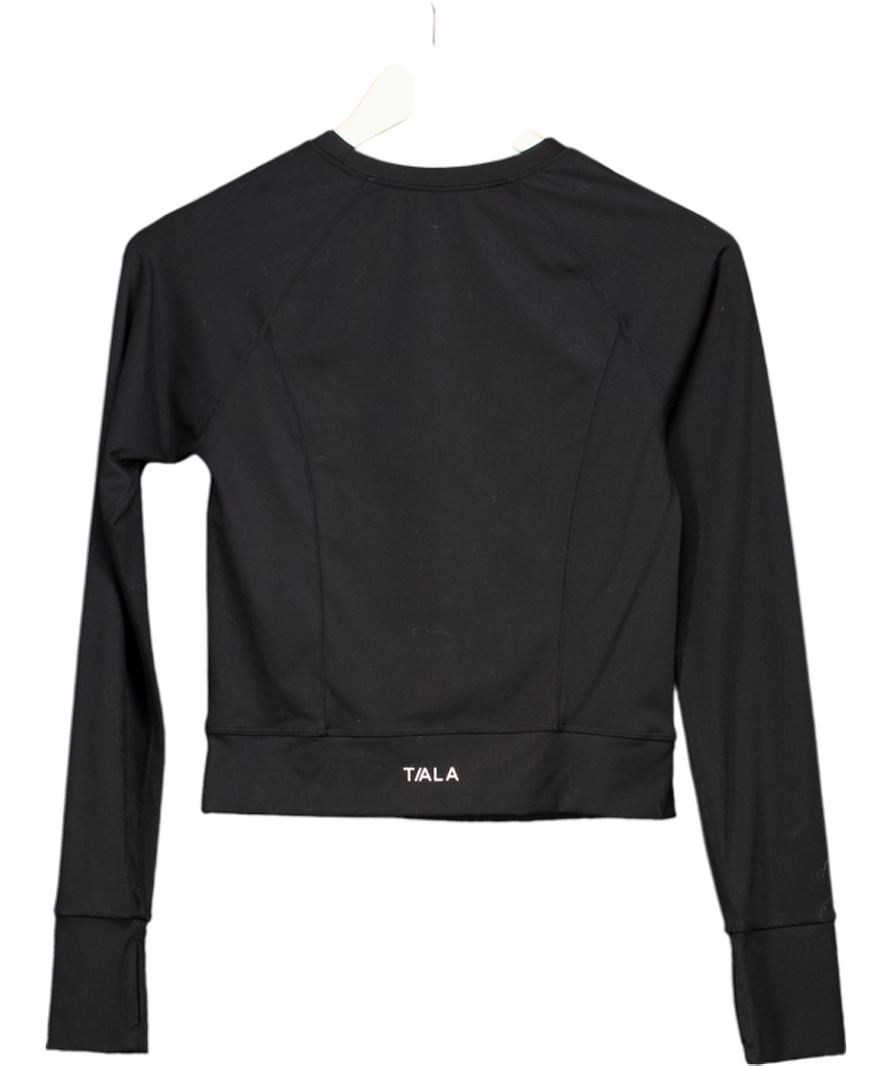 T/ALA Skinluxe Cutout Long Sleeve Top In Black UK M