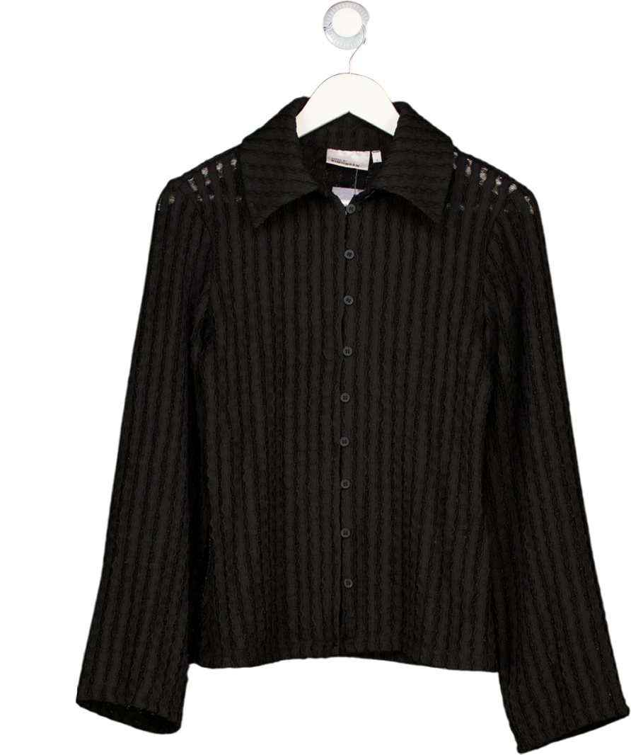 KAREN BY SIMONSEN Black Lace Long Skeeve Shirt UK S