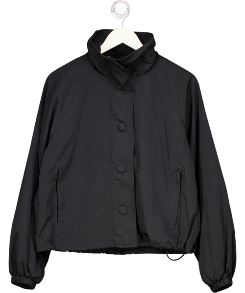 4th & Reckless Tyla Black Funnel Neck Windbreaker Jacket UK 10
