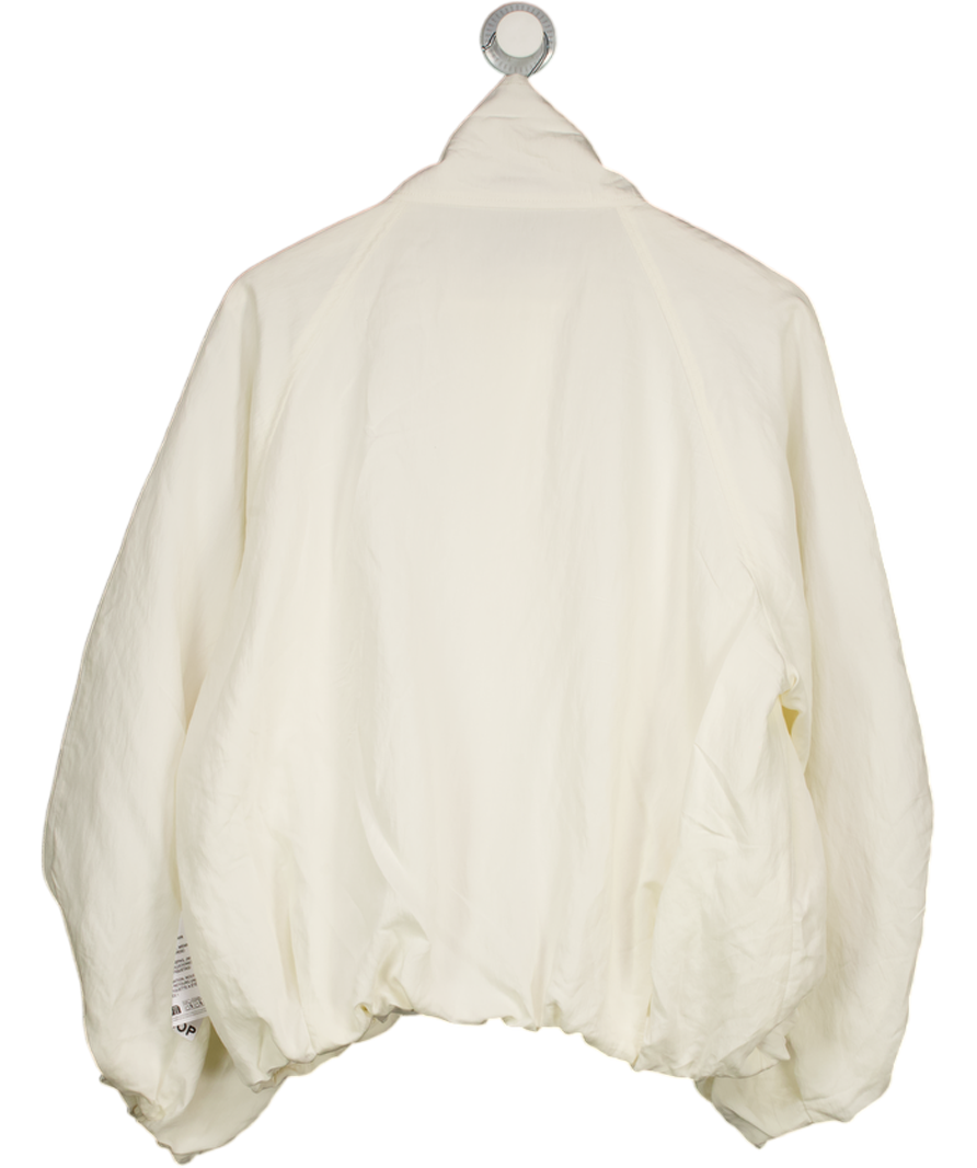 TOPSHOP Funnel Neck Modal Jacket In Ecru White UK 10