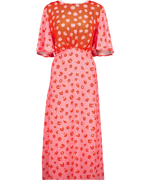 TWISTED WUNDER Pink Floral Midi Dress UK 22