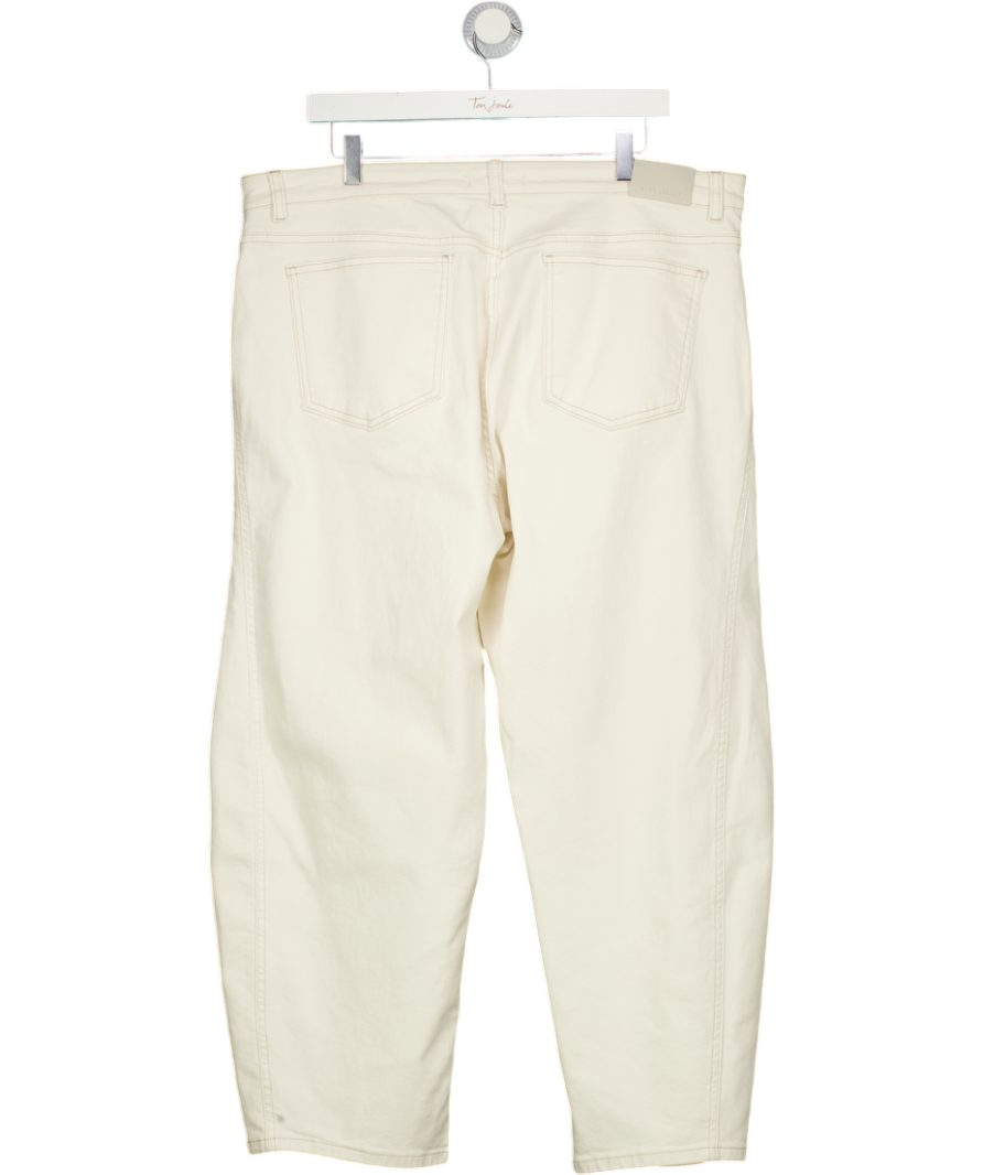 MINT VELVET Cream Barrel Leg Jeans UK 18