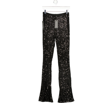 White Fox Moonlit Vows Beaded Pants Black UK S
