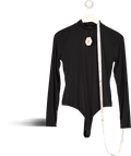 OW COLLECTION Black Lexi Turtleneck Bodysuit UK 12