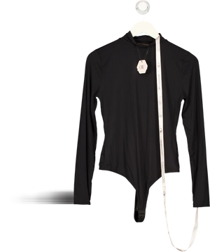 OW COLLECTION Black Lexi Turtleneck Bodysuit UK 12