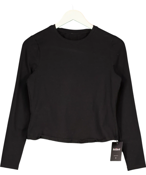 ALAYT Black Long Sleeve Top UK M