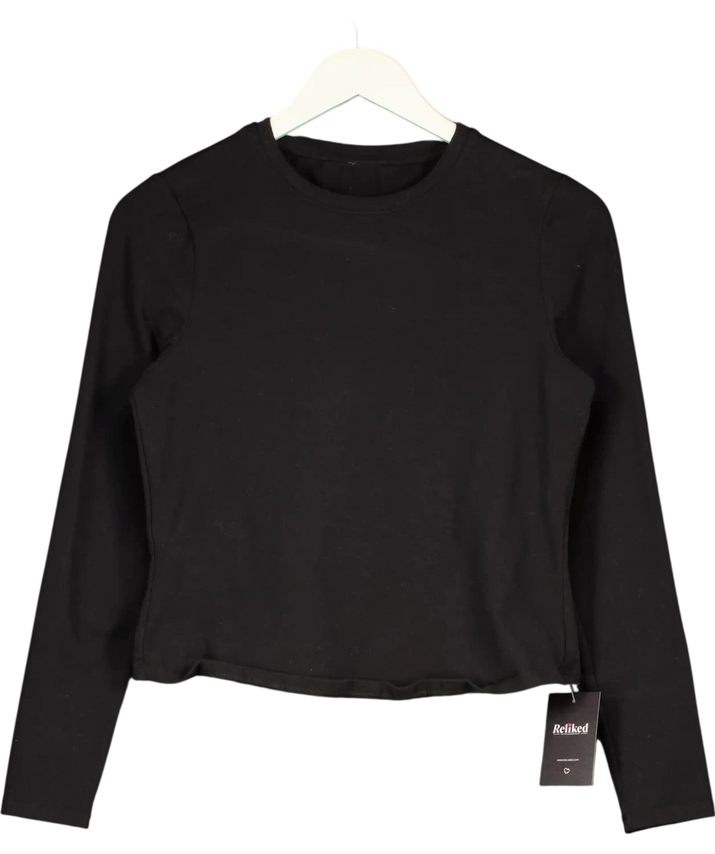 ALAYT Black Long Sleeve Top UK M