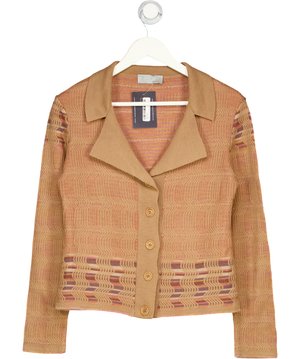 Missoni Brown V-neck Knit Textured Cardigan UK 10