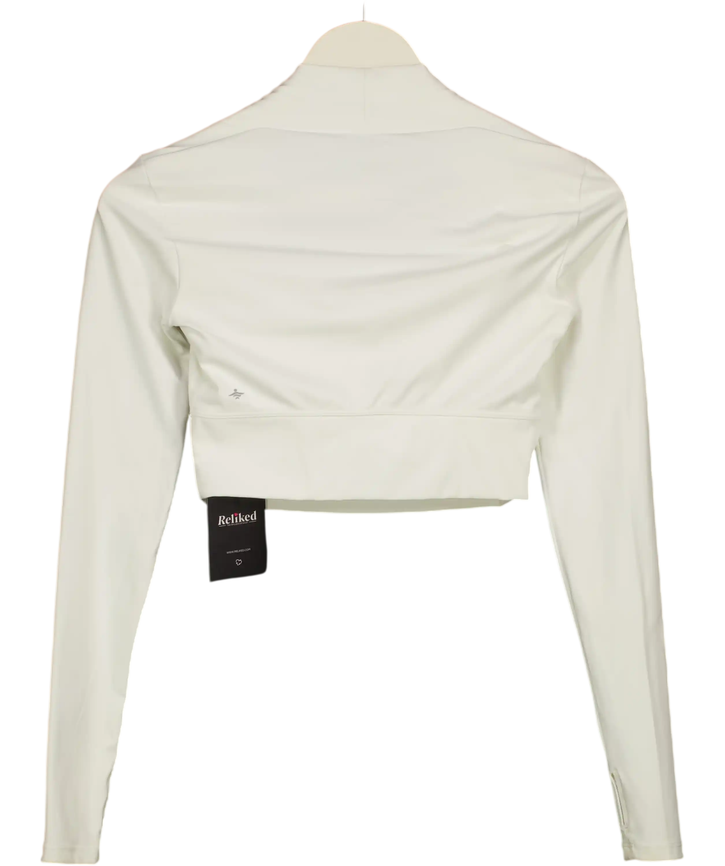 HALARA White Plush Long Sleeve Thumb Hole UK XS