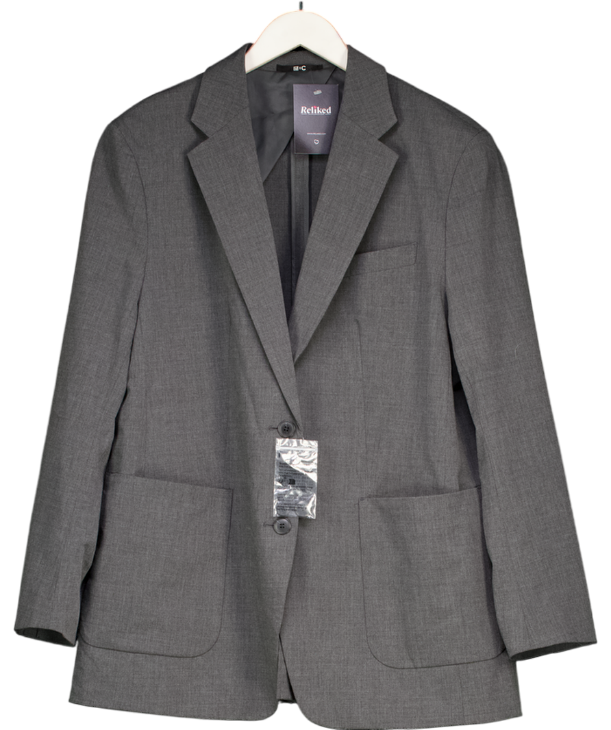UNIQLO : C Charcoal Grey Single Breasted Blazer UK L