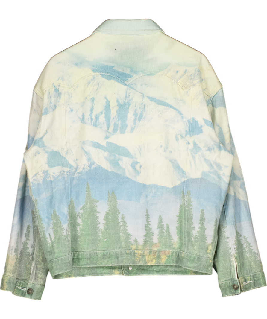 Jaded London Blue Limited Edition 'american Eagle' Denim Jacket UK M