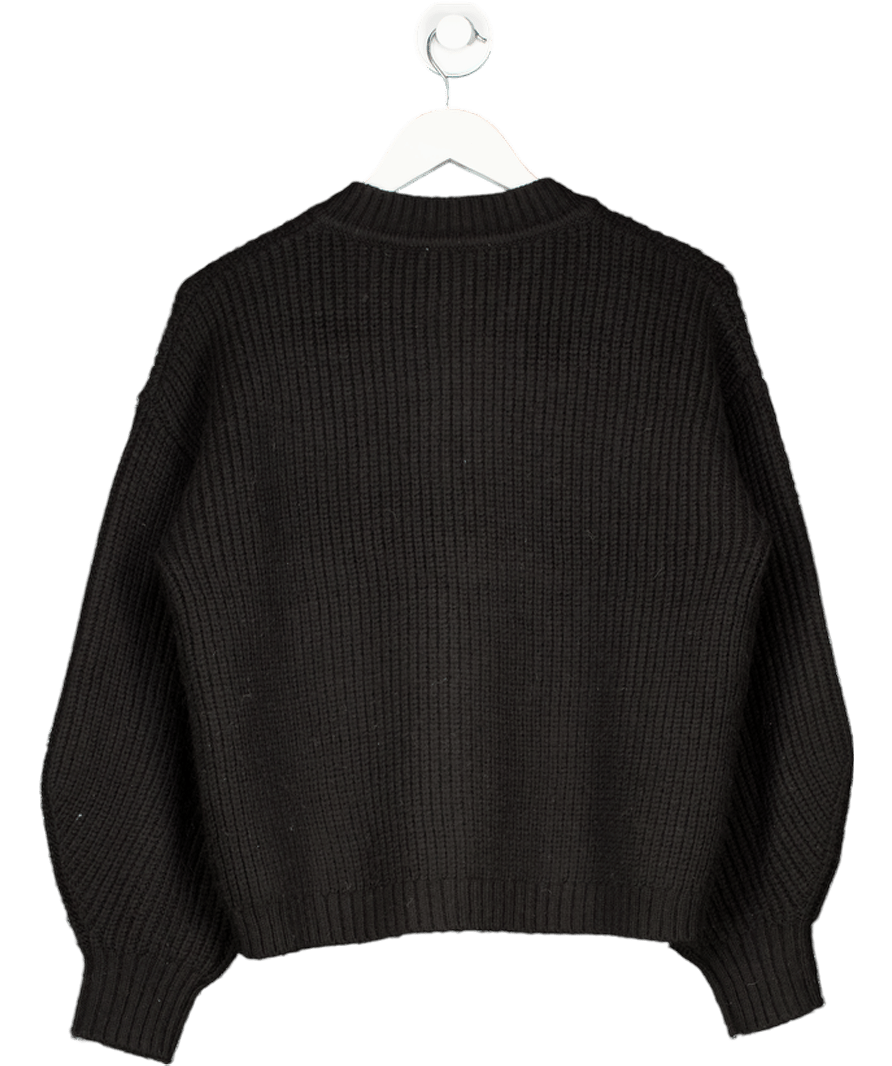 Finery Black Rib Knit Cardigan UK 8 - Reliked
