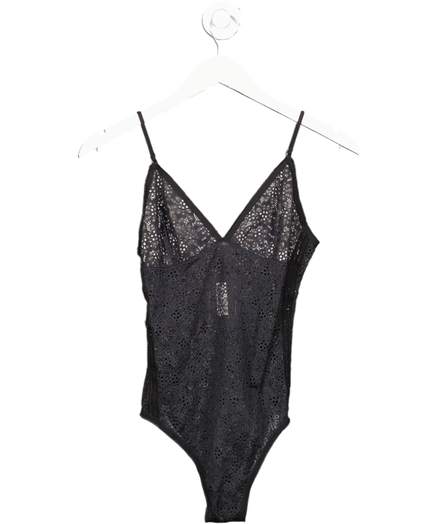 FIORUCCI Black Lace (lined Cups) Bodysuit UK L - Reliked