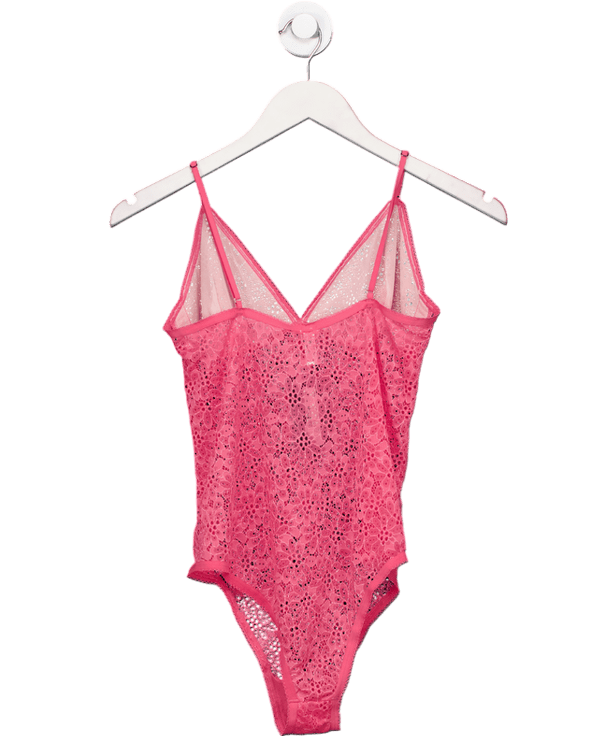 FIORUCCI Pink Lace (lined Cups) Bodysuit UK L - Reliked