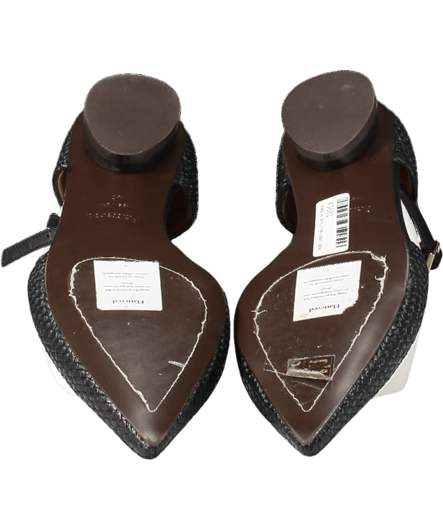 Flattered Frankie Small Weave Black Sandals UK 7 EU 40 👠 - Reliked