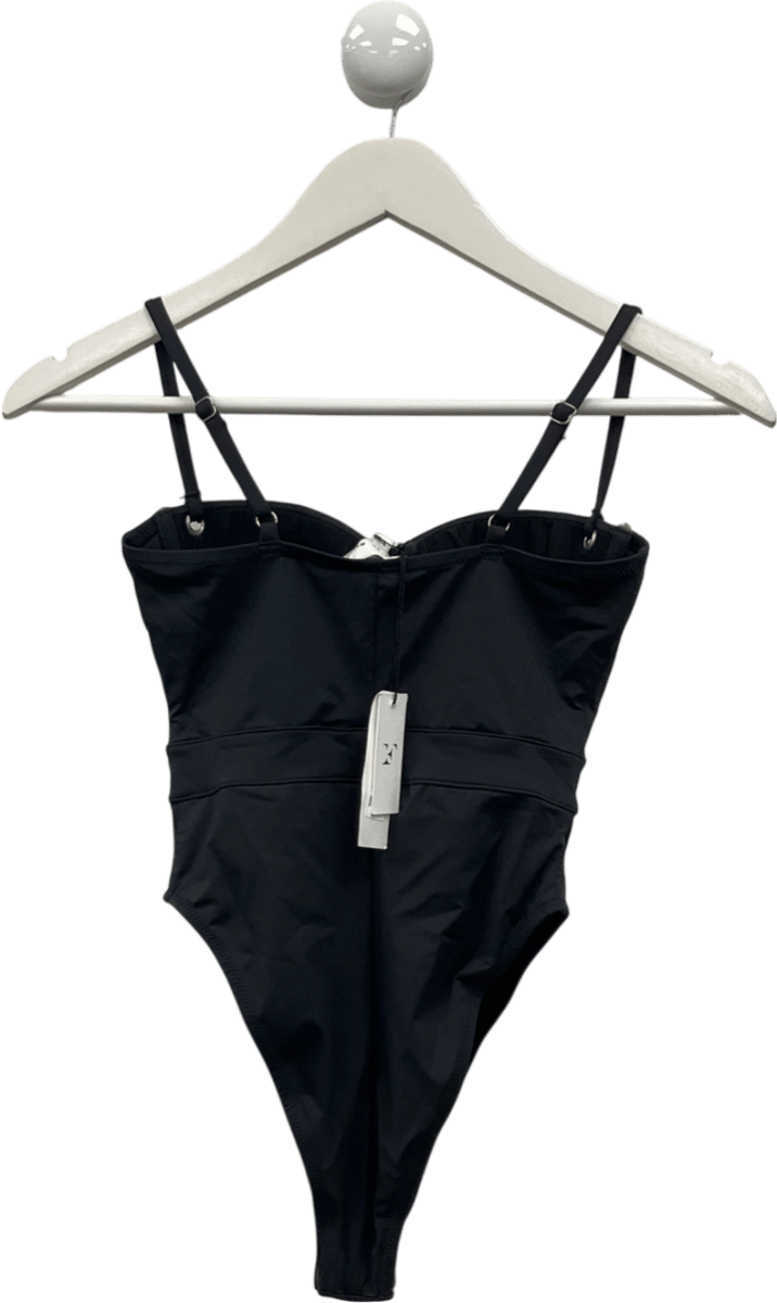 fleur du mal Black Cupped One Piece Swim UK XS - Reliked