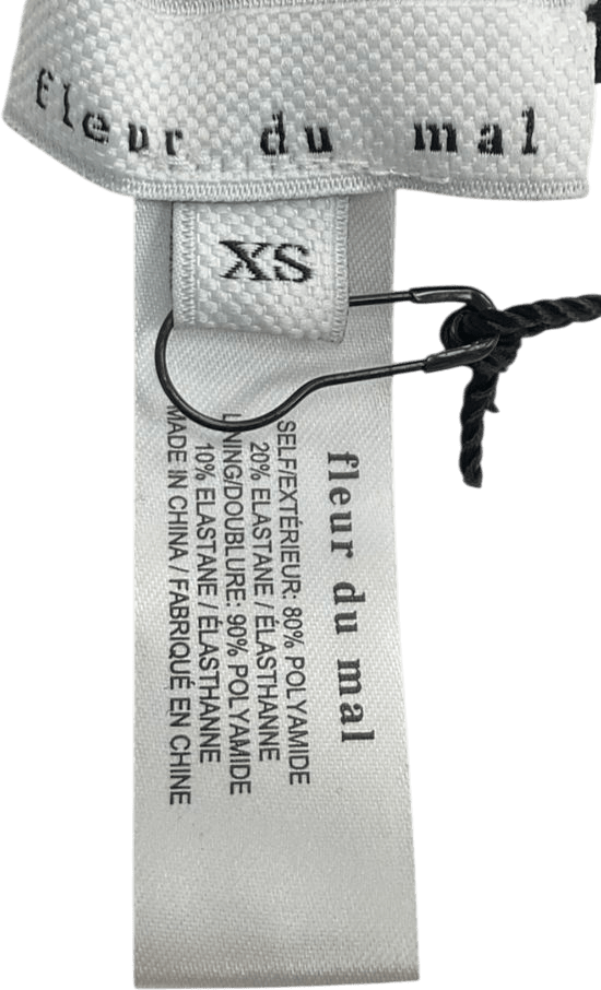 fleur du mal Black Cupped One Piece Swim UK XS - Reliked