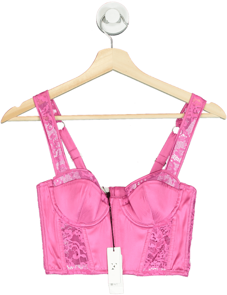 Fleur du Mal Plum Rose Lace Bustier UK XS - Reliked