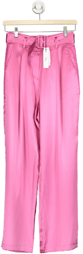 Fleur du Mal Plum Rose Silk Trousers UK XS - Reliked