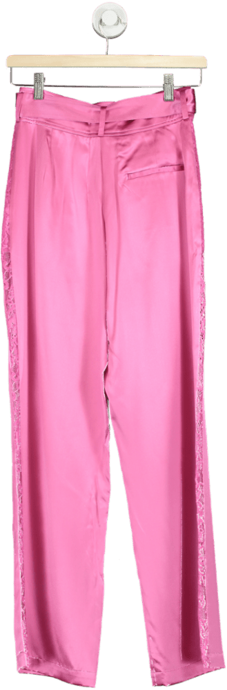 Fleur du Mal Plum Rose Silk Trousers UK XS - Reliked