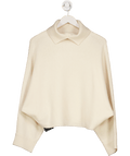 FLOATY Supersoft Cream Batwing Roll Neck Jumper UK S - Reliked